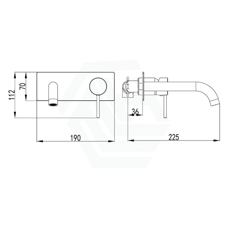 Ikon Hali Round Chrome Brass Bathtub/Basin Wall Mixer With Spout Pin Lever Mixers