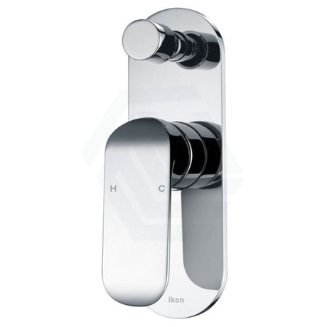 Ikon Kara Solid Brass Chrome Bath/Shower Wall Mixer With Diverter Mixers 