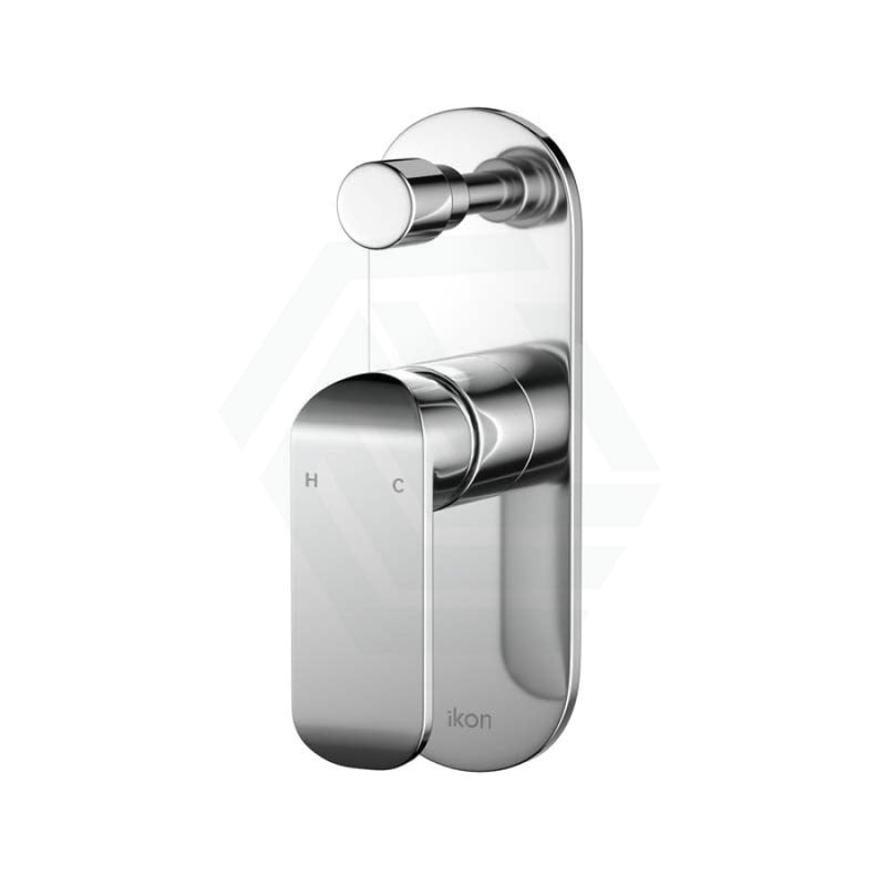 Ikon Kara Solid Brass Chrome Bath/Shower Wall Mixer With Diverter Mixers With