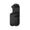 Ikon Kara Solid Brass Matt Black Bath/Shower Wall Mixer With Diverter Mixers 