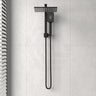 Ikon Sando Mini Combo Twin Shower Set In Square Matt Black Surface Showers