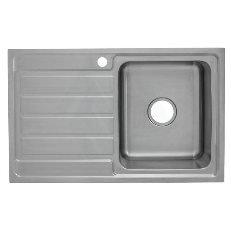 Ikon Seto 860X500X200Mm Stainless Steel Kitchen Sink Left/Right Single Bowl Available Right Hand