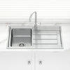Ikon Seto 860X500X200Mm Stainless Steel Kitchen Sink Left/Right Single Bowl Available Sinks