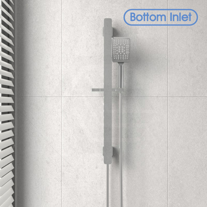 Shower Handheld On Rail With Water Inlet Chrome