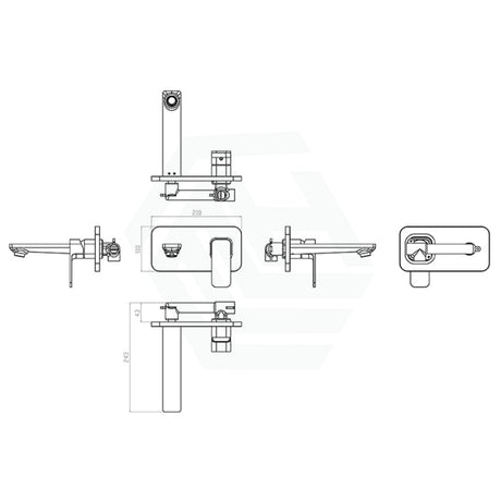 Ikon Seto Solid Brass Chrome Bathtub/Basin Wall Mixer With Spout Mixers