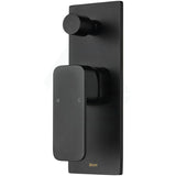 Ikon Seto Solid Brass Matt Black Bath/Shower Wall Mixer With Diverter Mixers 