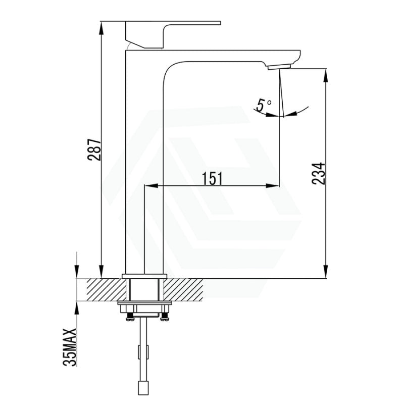 Ikon Seto Solid Brass Matt Black Handle Tall Basin Mixer Tap For Vanity And Sink Mixers