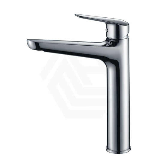 Ikon Sulu Solid Brass Chrome Tall Basin Mixer Tap For Vanity And Sink Mixers
