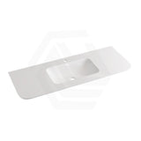 600/750/900/1200mm Curved Edge Solid Surface Vanity Top with Overflow 12 O'clock Tap Hole