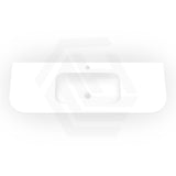 1200mm Curved Edge Solid Surface Vanity Top with Overflow 12 O'clock Tap Hole