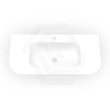 600mm Curved Edge Solid Surface Vanity Top with Overflow 12 O'clock Tap Hole