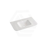 600/750/900/1200mm Curved Edge Solid Surface Vanity Top with Overflow 12 O'clock Tap Hole
