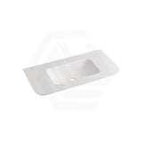 600/750/900/1200mm Curved Edge Solid Surface Vanity Top with Overflow 12 O'clock Tap Hole