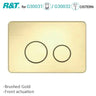 R&T Round Toilet Button for In-wall Concealed Cistern Brushed Gold/Matt Black