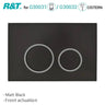 R&T Round Toilet Button for In-wall Concealed Cistern Brushed Gold/Matt Black