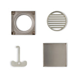 120mm Joemo KANO Square Silver Tile Insert Floor Waste Drain and 90mm Outlet Stainless Steel 304