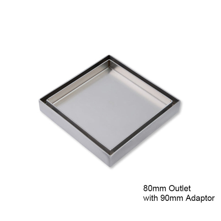 120mm Joemo KANO Square Tile Insert Floor Waste Drain 80/90mm Outlet Stainless Steel 316 Variant Colour Available