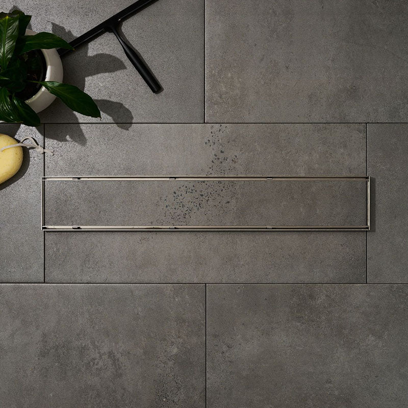 Joemo MICA 100-3000mm Stainless Steel 316 Custom Cut Tile Insert Channel Drain Variant Colour Available