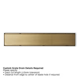 Joemo MICA 100-3000mm Stainless Steel 316 Custom Cut Tile Insert Channel Drain Variant Colour Available