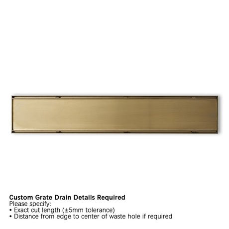 Joemo MICA 100-3000mm Stainless Steel 316 Custom Cut Tile Insert Channel Drain Variant Colour Available