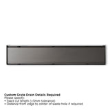 Joemo MICA 100-3000mm Stainless Steel 316 Custom Cut Tile Insert Channel Drain Variant Colour Available