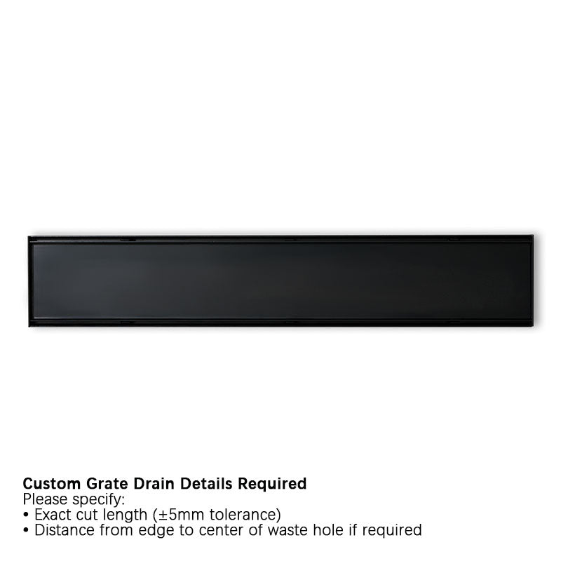 Joemo MICA 100-3000mm Stainless Steel 316 Custom Cut Tile Insert Channel Drain Variant Colour Available