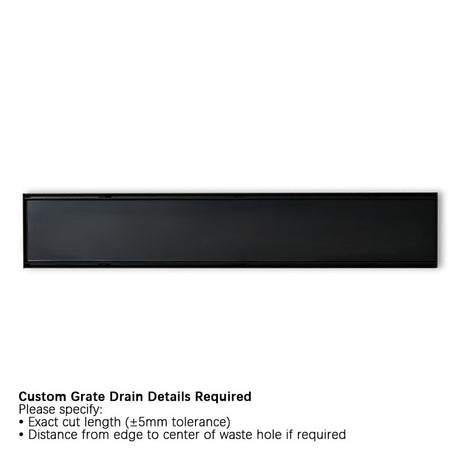Joemo MICA 100-3000mm Stainless Steel 316 Custom Cut Tile Insert Channel Drain Variant Colour Available