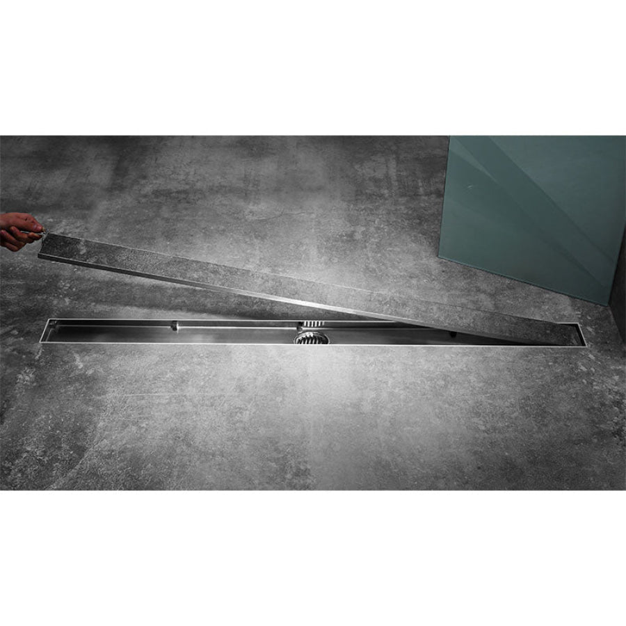 Joemo MICA 600-1200mm Stainless Steel 316 Tile Insert Linear Drain Indoor/Outdoor