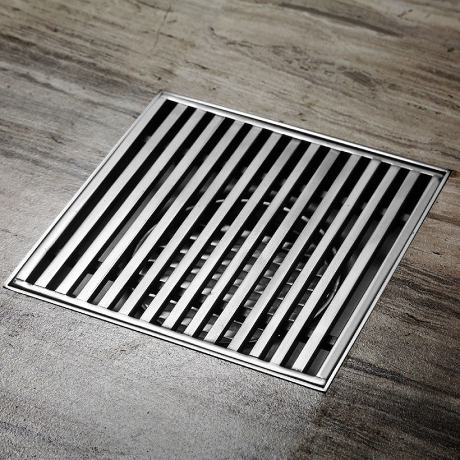 Joemo Mila 110mm x 110mm Square Stainless Steel 316 Linear Floor Grate 90mm Outlet Variant Colour Available