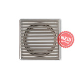 Joemo Mila 110mm x 110mm Square Stainless Steel 316 Linear Floor Grate 90mm Outlet Variant Colour Available