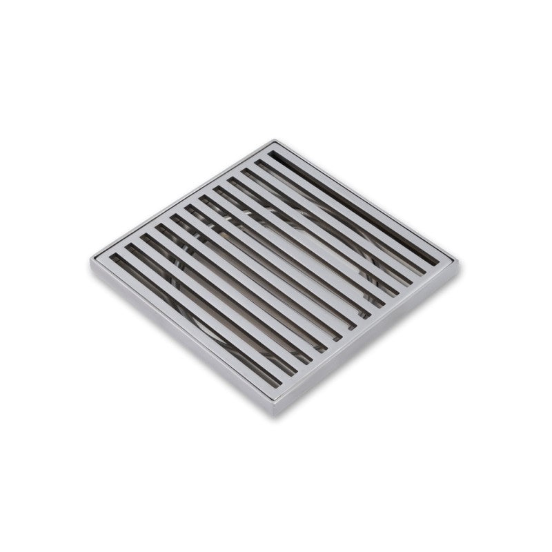Joemo Mila 110mm x 110mm Square Stainless Steel 316 Linear Floor Grate 90mm Outlet Variant Colour Available