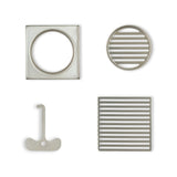 Joemo Mila 110mm x 110mm Square Stainless Steel 316 Linear Floor Grate 90mm Outlet Variant Colour Available