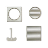 Joemo Mila 110mm x 110mm Square Stainless Steel 316 Linear Floor Grate 90mm Outlet Variant Colour Available