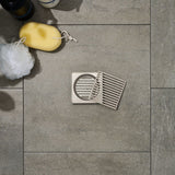 Joemo Mila 110mm x 110mm Square Stainless Steel 316 Linear Floor Grate 90mm Outlet Variant Colour Available
