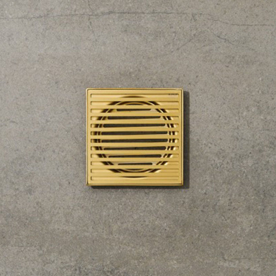 Joemo Mila 110mm x 110mm Square Stainless Steel 316 Linear Floor Grate 90mm Outlet Variant Colour Available