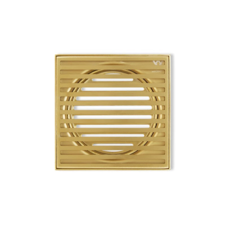 Joemo Mila 110mm x 110mm Square Stainless Steel 316 Linear Floor Grate 90mm Outlet Variant Colour Available