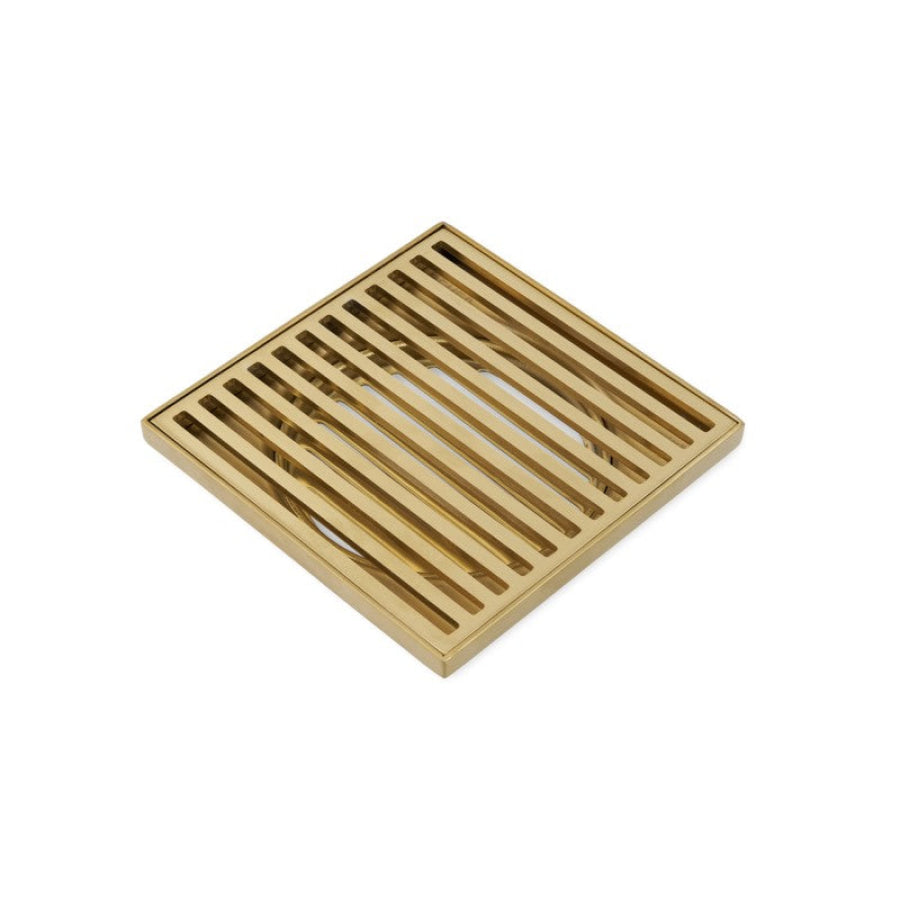 Joemo Mila 110mm x 110mm Square Stainless Steel 316 Linear Floor Grate 90mm Outlet Variant Colour Available