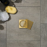 Joemo Mila 110mm x 110mm Square Stainless Steel 316 Linear Floor Grate 90mm Outlet Variant Colour Available