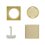 Joemo Mila 110mm x 110mm Square Stainless Steel 316 Linear Floor Grate 90mm Outlet Variant Colour Available