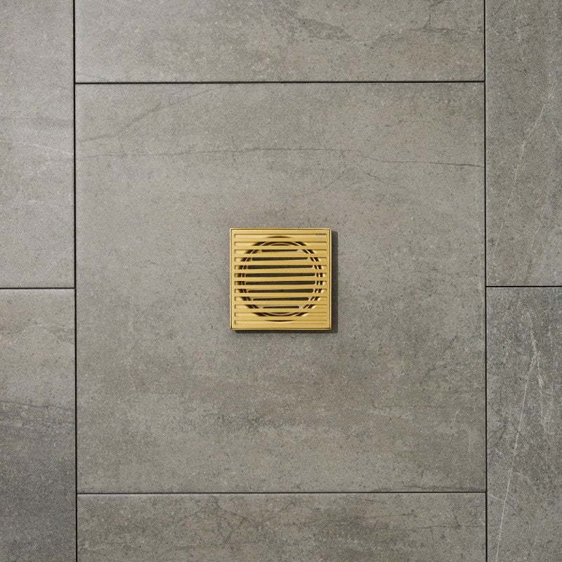 Joemo Mila 110mm x 110mm Square Stainless Steel 316 Linear Floor Grate 90mm Outlet Variant Colour Available
