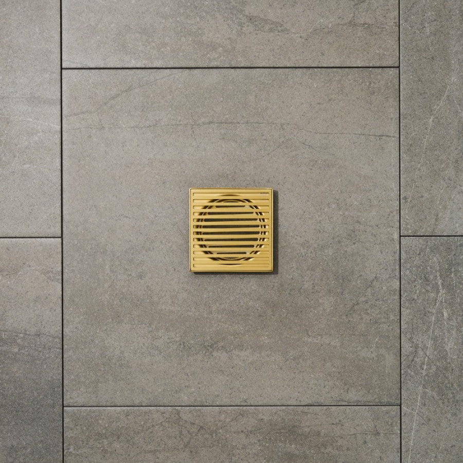 Joemo Mila 110mm x 110mm Square Stainless Steel 316 Linear Floor Grate 90mm Outlet Variant Colour Available