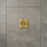 Joemo Mila 110mm x 110mm Square Stainless Steel 316 Linear Floor Grate 90mm Outlet Variant Colour Available
