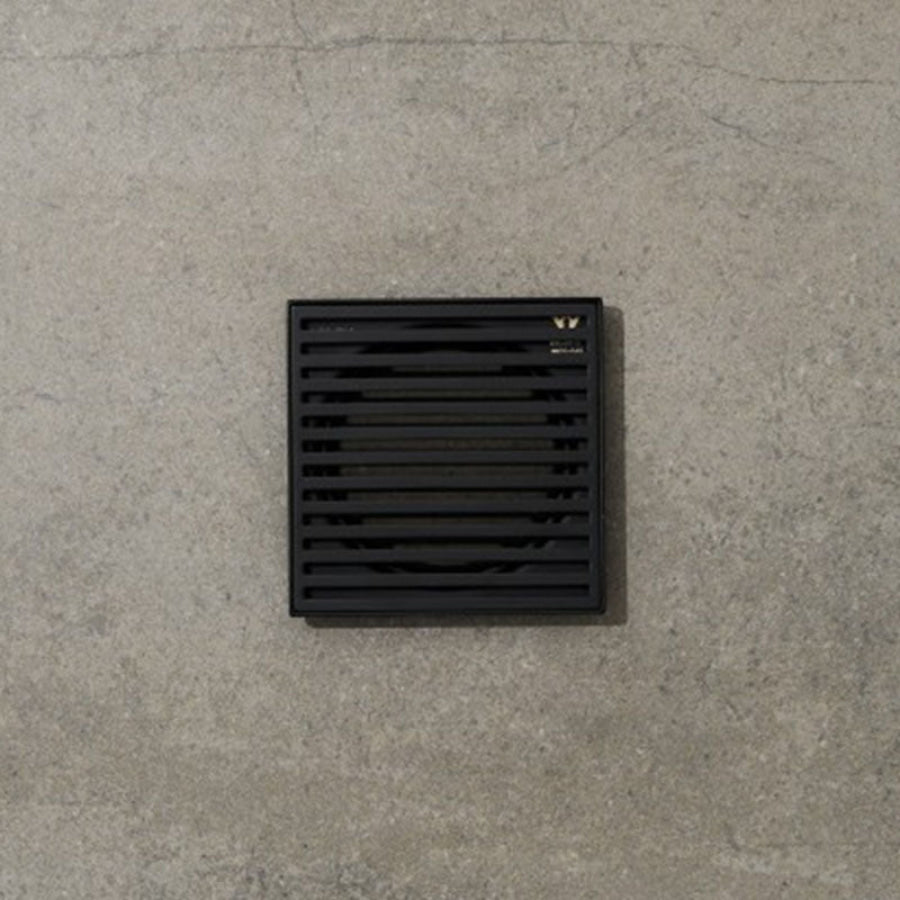 Joemo Mila 110mm x 110mm Square Stainless Steel 316 Linear Floor Grate 90mm Outlet Variant Colour Available