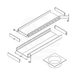 Joemo MILO 100-3000x100x22mm Tile Insert Aluminum Channel Drain Variant Colour Available