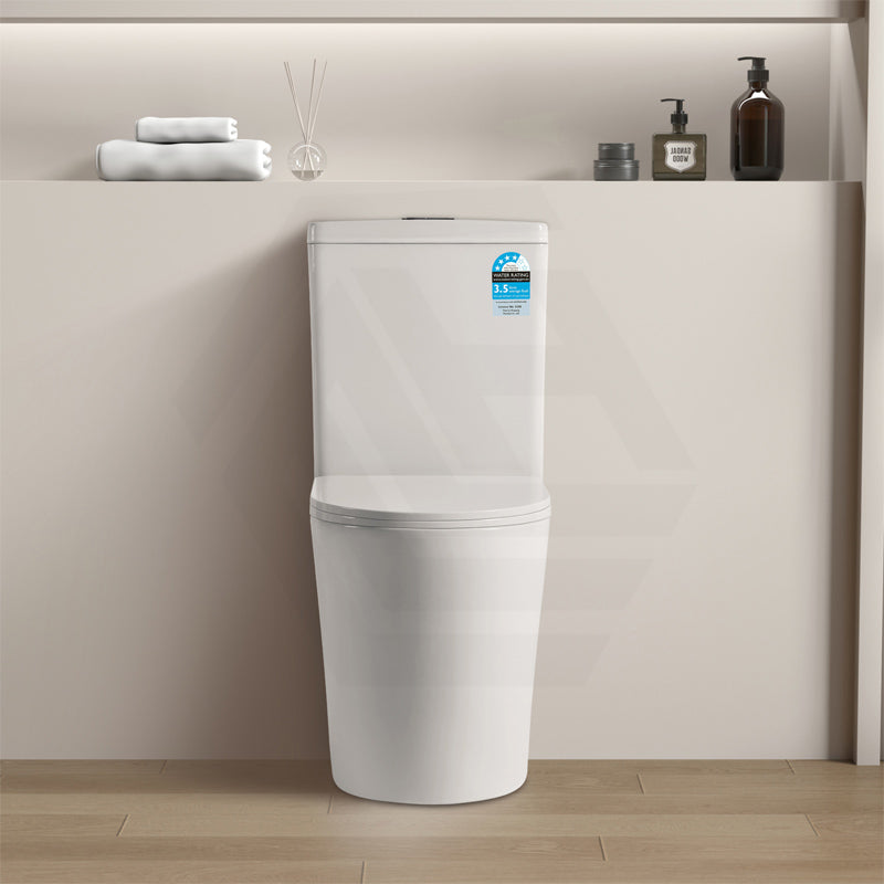 665x385x870mm Vivid Tornado Silent Back To Wall Ceramic Toilet Suite Back/Left & Right Bottom Inlet