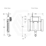 Kohler Mechanical In-Wall Cistern 88mm without Frame for Wall Faced Toilet, Flush Buttons Available