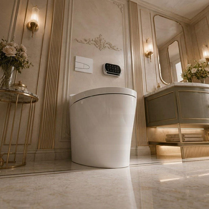 Kohler Veil Rimless Wall Floor Smart Toilet with Inwall Cistern Flush Button 675x438x533mm - Gloss White