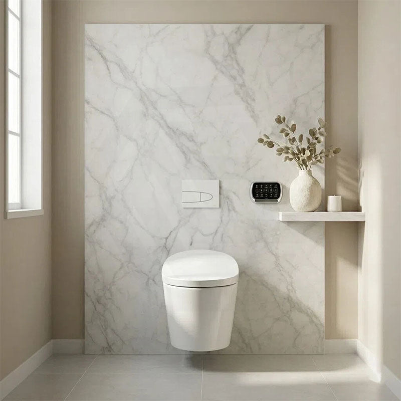 Kohler Veil Rimless Wall-Hung Smart Toilet Suite with Inwall Cistern - Gloss White