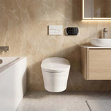 Kohler Veil Rimless Wall-Hung Smart Toilet Suite with Inwall Cistern - Gloss White