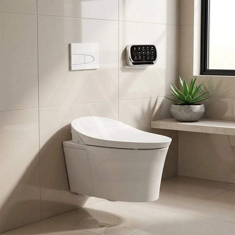 Kohler Veil Rimless Wall-Hung Smart Toilet Suite with Inwall Cistern - Gloss White